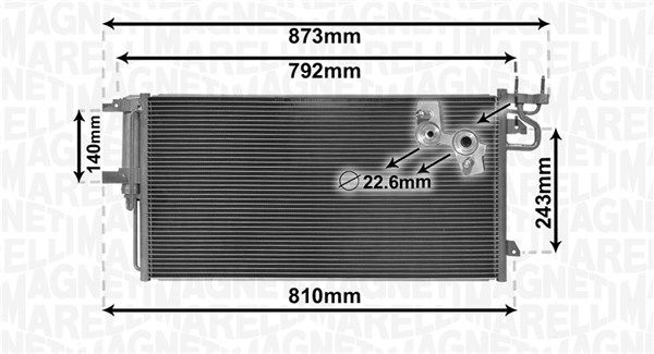 MAGNETI MARELLI 350203868000 Condenser, air conditioning
