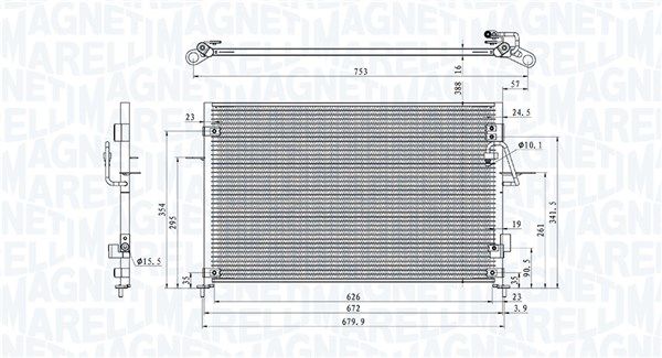 MAGNETI MARELLI 350203878000 Condenser, air conditioning