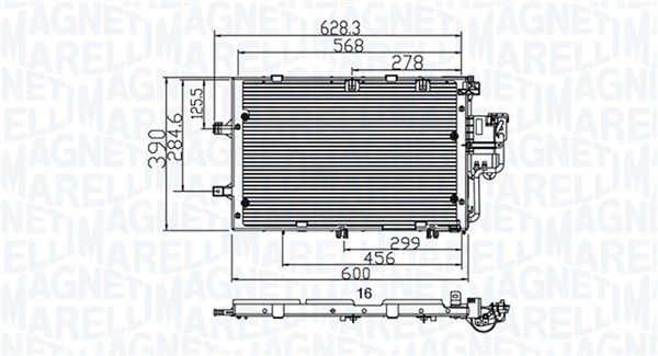 MAGNETI MARELLI 350203891000 Condenser, air conditioning