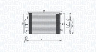 Condenser, air conditioning MAGNETI MARELLI 350203892000
