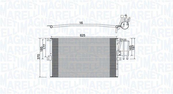 MAGNETI MARELLI 350203896000 Condenser, air conditioning