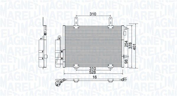 MAGNETI MARELLI 350203905000 Condenser, air conditioning