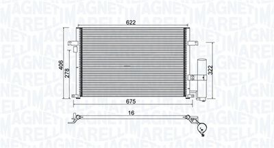 Condenser, air conditioning MAGNETI MARELLI 350203912000