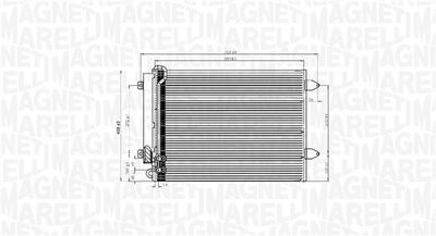 Condenser, air conditioning MAGNETI MARELLI 350203919000