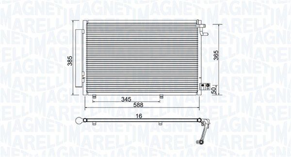 MAGNETI MARELLI 350203930000 Condenser, air conditioning