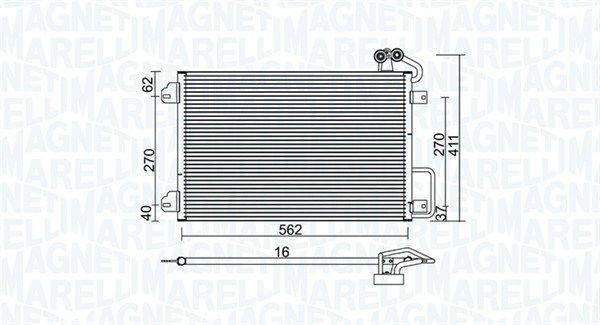 MAGNETI MARELLI 350203938000 Condenser, air conditioning