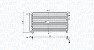 Condenser, air conditioning MAGNETI MARELLI 350203961000