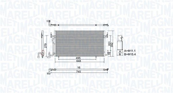 MAGNETI MARELLI 350203965000 Condenser, air conditioning