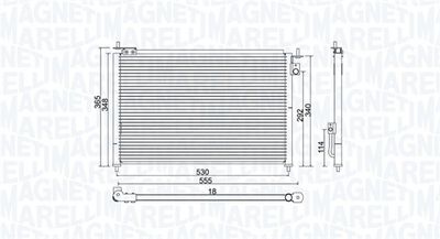 Condenser, air conditioning MAGNETI MARELLI 350203971000