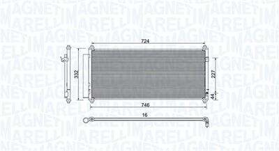 Condenser, air conditioning MAGNETI MARELLI 350203973000