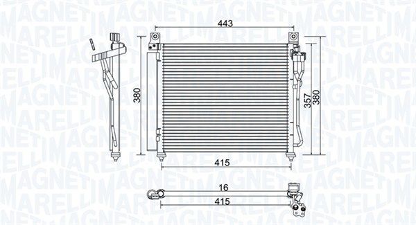MAGNETI MARELLI 350203980000 Condenser, air conditioning
