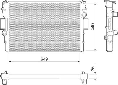 Radiator, engine cooling MAGNETI MARELLI 350213015000