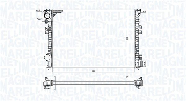 MAGNETI MARELLI 350213102700 Radiator, engine cooling