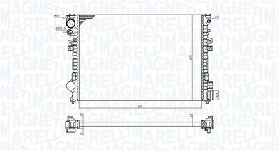 Radiator, engine cooling MAGNETI MARELLI 350213102700