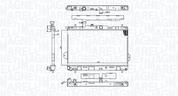 MAGNETI MARELLI 350213110400 Radiator, engine cooling