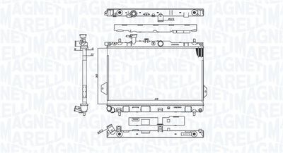 Radiator, engine cooling MAGNETI MARELLI 350213110400