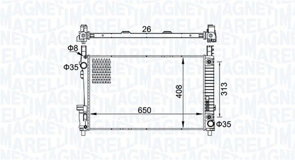 MAGNETI MARELLI 350213151700 Radiator, engine cooling