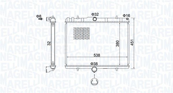 MAGNETI MARELLI 350213151800 Radiator, engine cooling