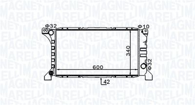 Radiator, engine cooling MAGNETI MARELLI 350213154200