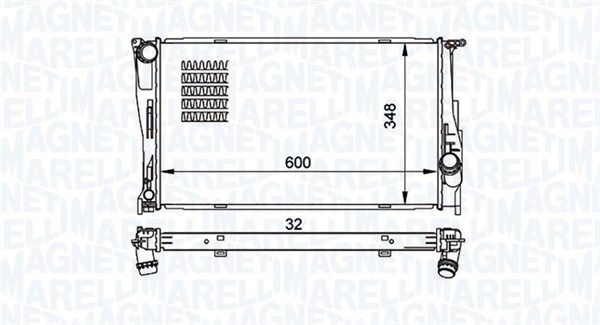 MAGNETI MARELLI 350213157500 Radiator, engine cooling