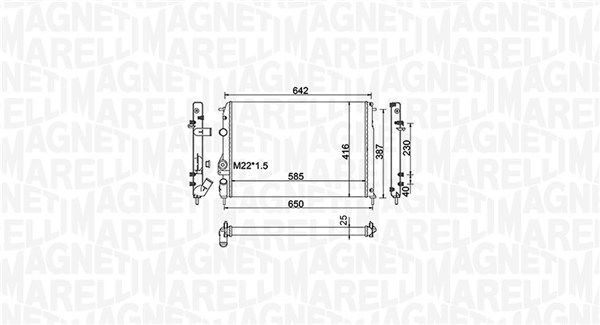 MAGNETI MARELLI 350213159100 Radiator, engine cooling