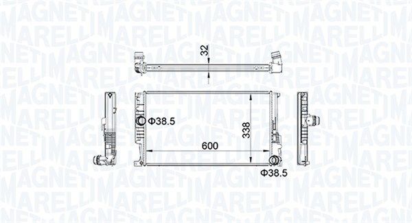 MAGNETI MARELLI 350213159600 Radiator, engine cooling