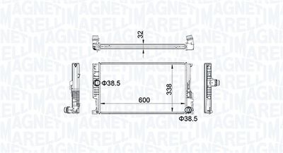 Radiator, engine cooling MAGNETI MARELLI 350213159600
