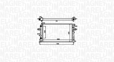 Radiator, engine cooling MAGNETI MARELLI 350213161700