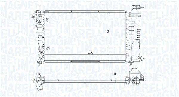 MAGNETI MARELLI 350213168400 Radiator, engine cooling