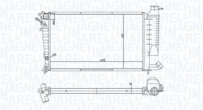 Radiator, engine cooling MAGNETI MARELLI 350213168400