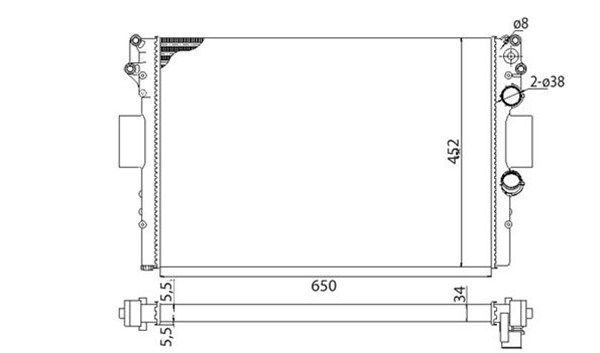 MAGNETI MARELLI 350213170003 Radiator, engine cooling