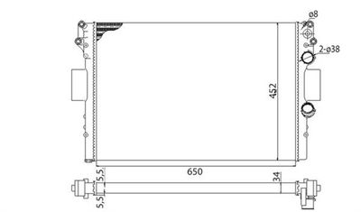 Radiator, engine cooling MAGNETI MARELLI 350213170003