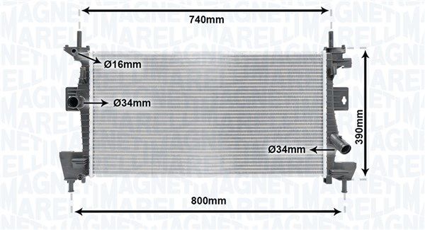 MAGNETI MARELLI 350213170200 Radiator, engine cooling