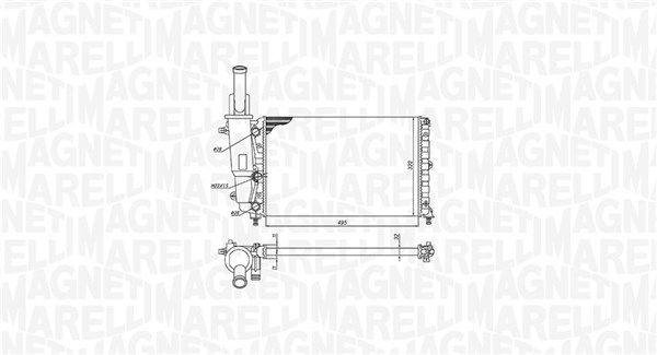MAGNETI MARELLI 350213171200 Radiator, engine cooling