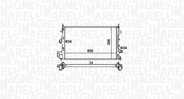 MAGNETI MARELLI 350213173700 Radiator, engine cooling
