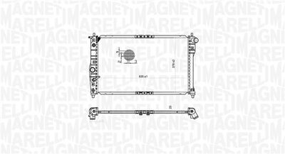 Radiator, engine cooling MAGNETI MARELLI 350213175600