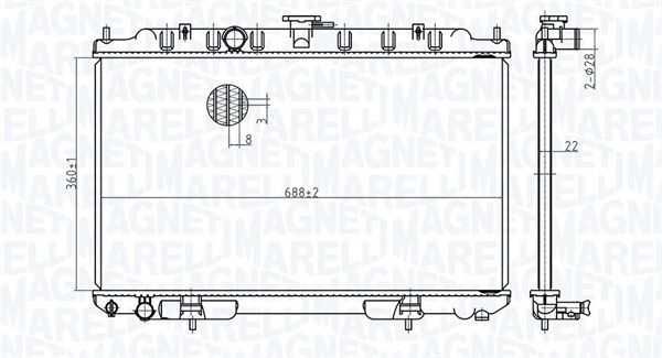 MAGNETI MARELLI 350213175700 Radiator, engine cooling