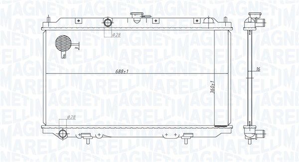 MAGNETI MARELLI 350213176200 Radiator, engine cooling
