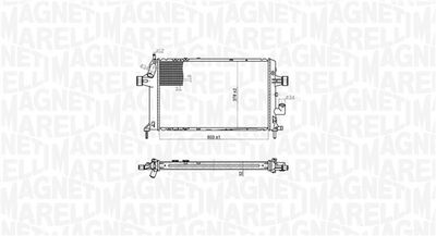 Radiator, engine cooling MAGNETI MARELLI 350213176700