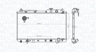 Radiator, engine cooling MAGNETI MARELLI 350213178200