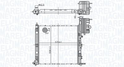 Radiator, engine cooling MAGNETI MARELLI 350213178500