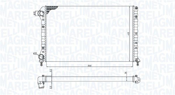 MAGNETI MARELLI 350213179000 Radiator, engine cooling