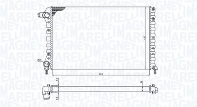 Radiator, engine cooling MAGNETI MARELLI 350213179000