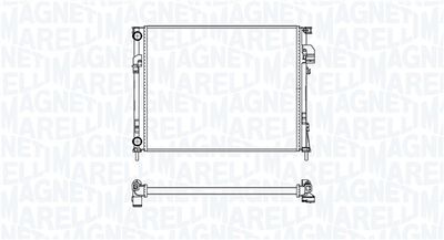 Radiator, engine cooling MAGNETI MARELLI 350213181600