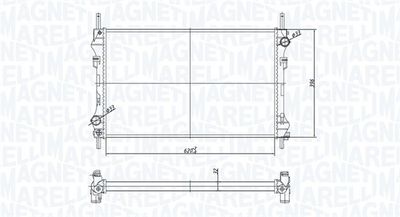 Radiator, engine cooling MAGNETI MARELLI 350213183300