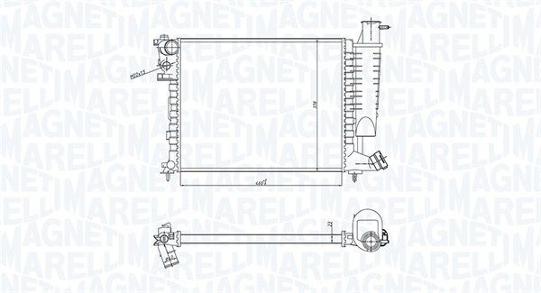 MAGNETI MARELLI 350213183400 Radiator, engine cooling