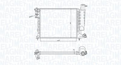 Radiator, engine cooling MAGNETI MARELLI 350213183400