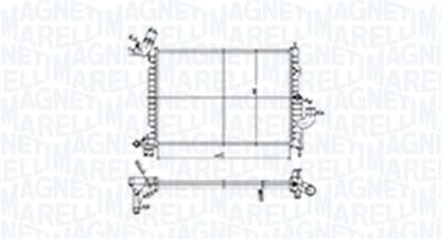 Radiator, engine cooling MAGNETI MARELLI 350213184500