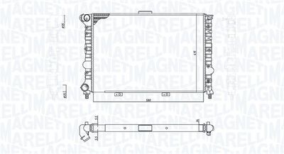 Radiator, engine cooling MAGNETI MARELLI 350213184900