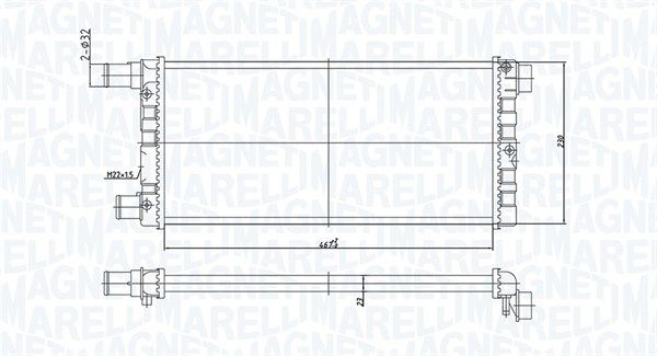 MAGNETI MARELLI 350213185200 Radiator, engine cooling